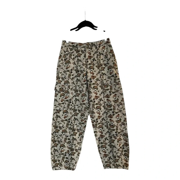 NWT Anthropologie Womens 2 Camden Utility Barrel Pants, 5 Pocket, Camo Pattern - Picture 2 of 9